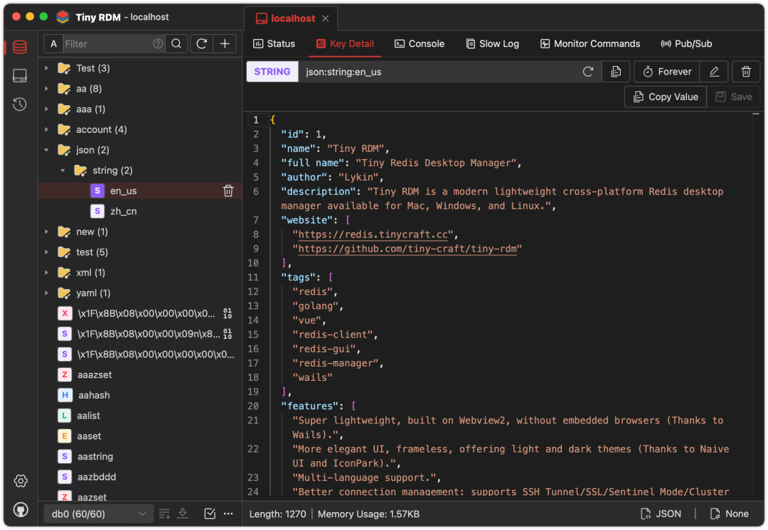 Tiny RDM：Redis 桌面 GUI 客户端